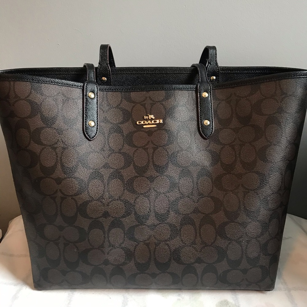 Coach reversible tote